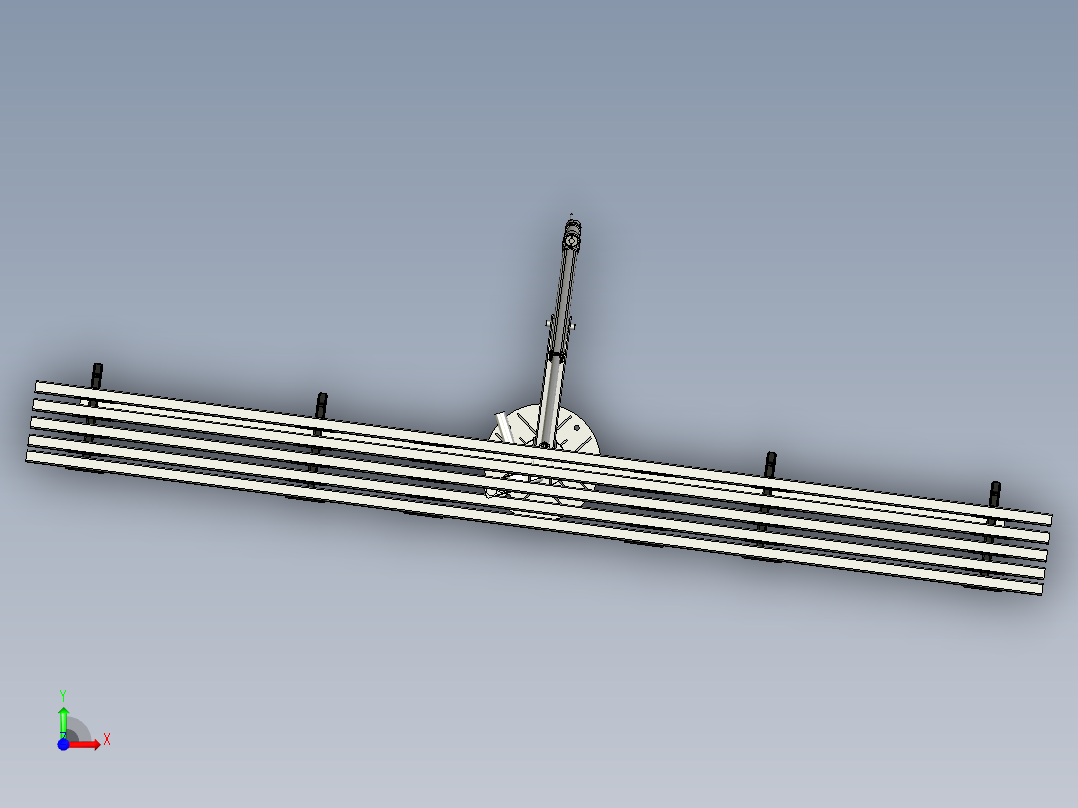 自动化控制的随动太阳能电池板跟踪平台前视图