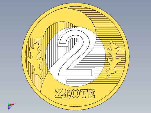 两枚波兰兹罗特硬币俯视缩略图