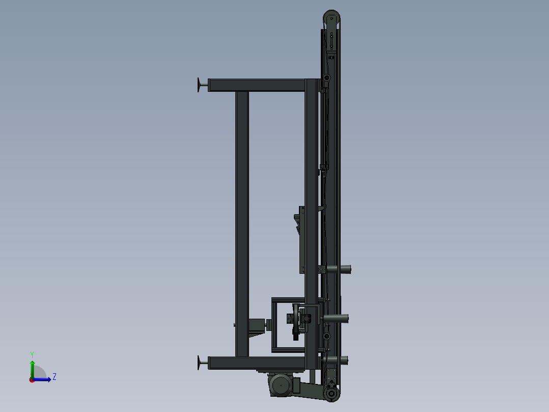 流水线定位总装_预定位总装左视图