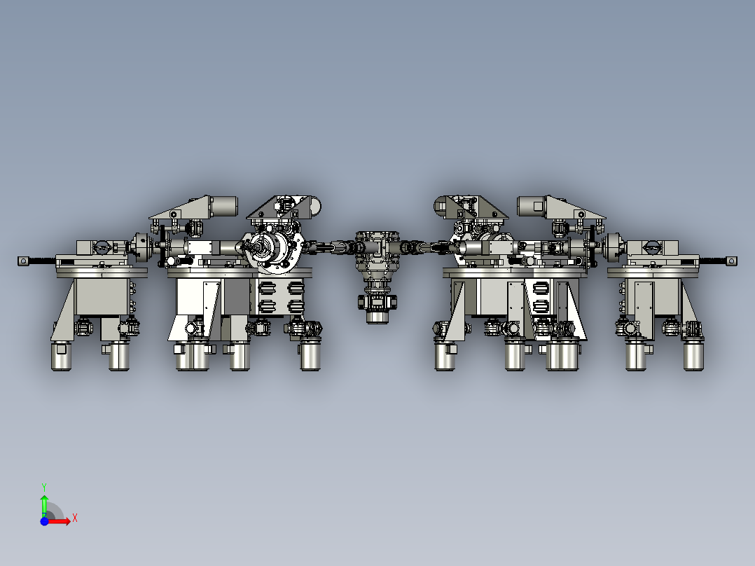 激光对冲机前视图