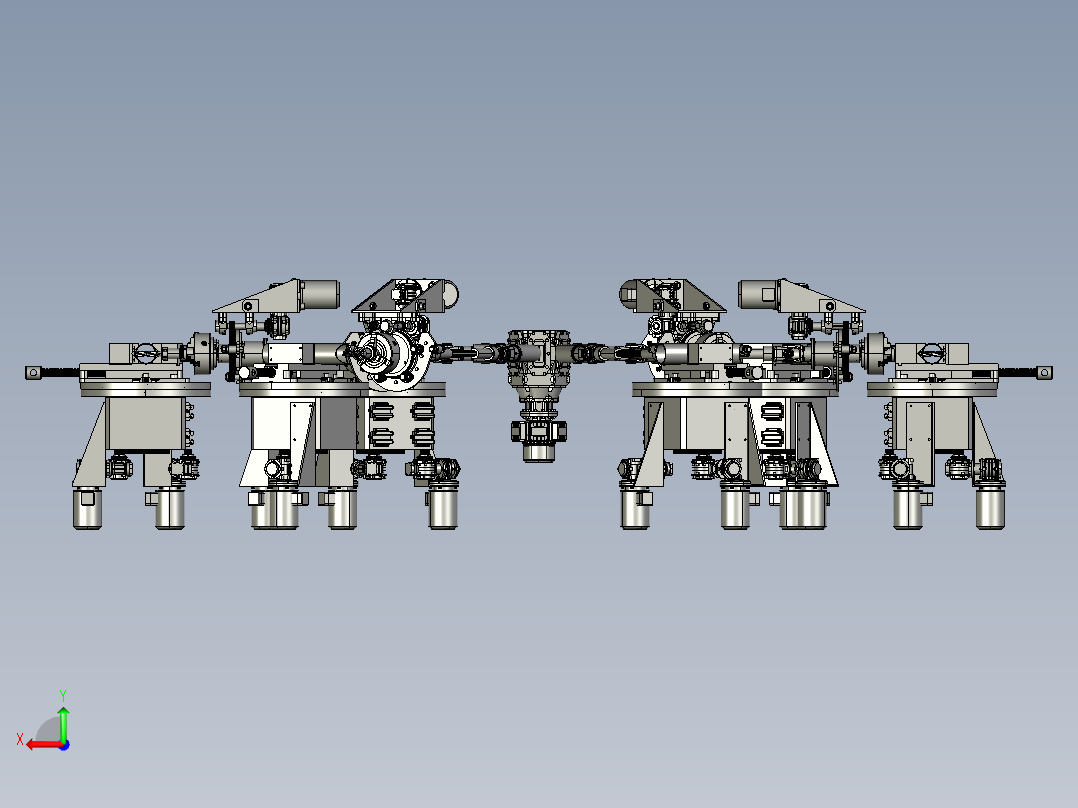 激光对冲机后视图