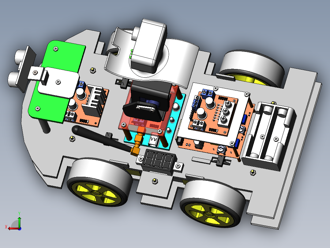 智能避障小车609759后视图