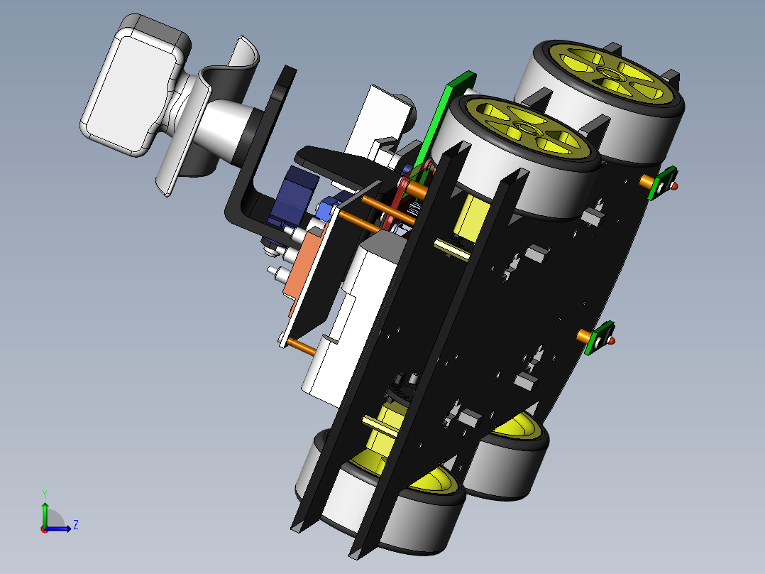 智能避障小车609759左视图