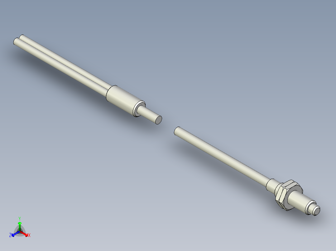 耐高温玻璃光纤_漫反射型FR-GW612_3D主视图