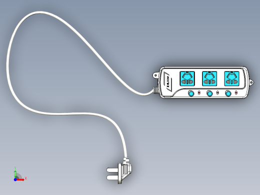 排插-2 STP PROE前视缩略图