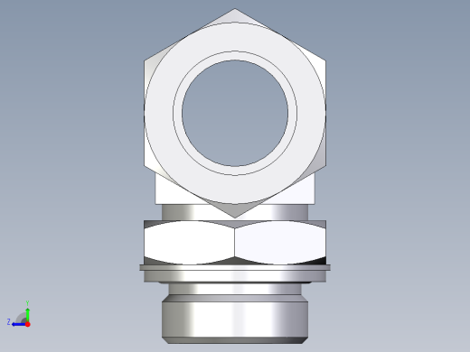 卡套式工业通用硬管接头EO_Adjustable_locknut_branch_tee_TEE28ZLMCF右视缩略图