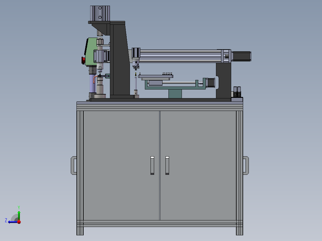 丝杆阀体双工位装配机sw18可编辑右视图