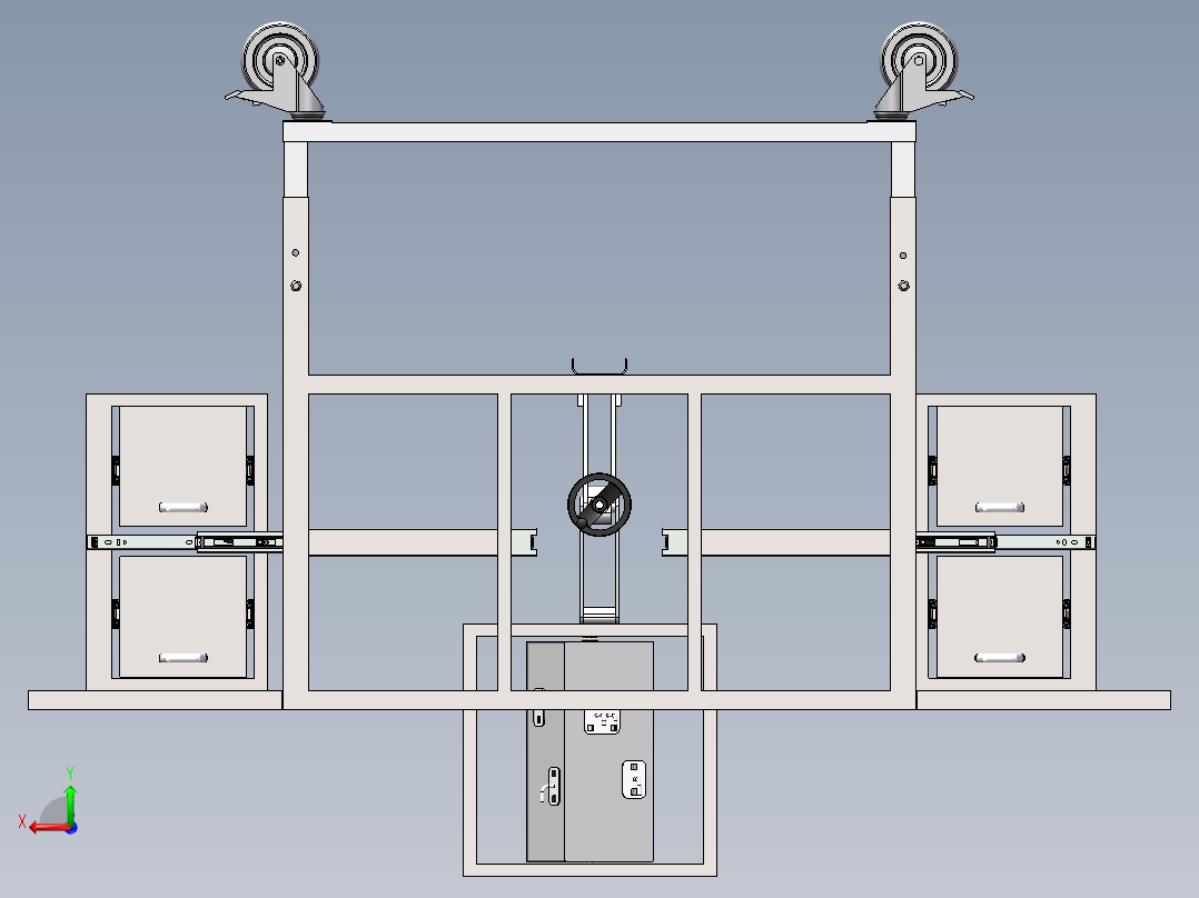多功能工具台后视图