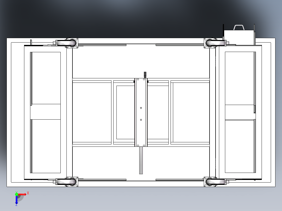 多功能工具台俯视图