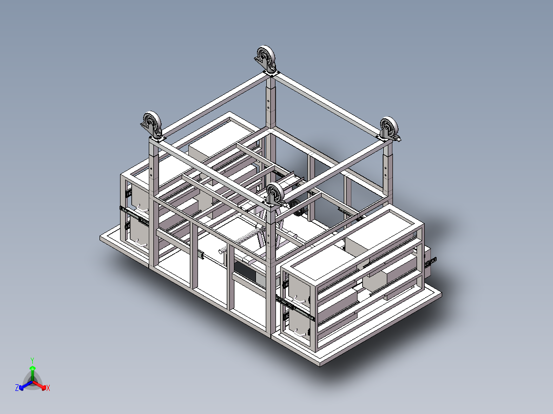 多功能工具台正等轴测图