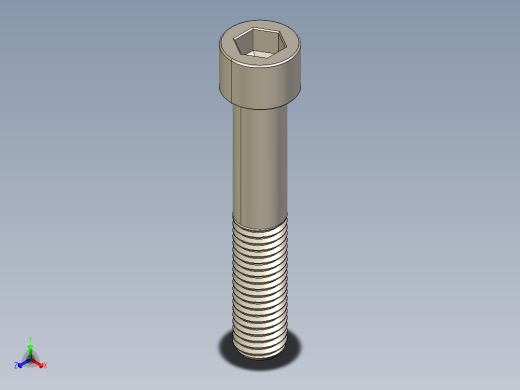 Screw_DIN_912_M12x70_A2.STEP公制内六角螺钉