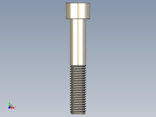 Screw_DIN_912_M12x70_A2.STEP公制内六角螺钉前视缩略图