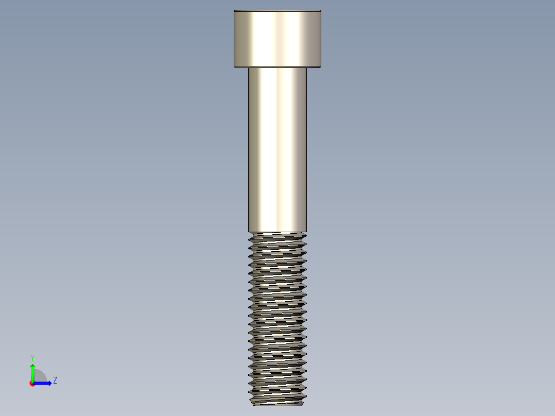 Screw_DIN_912_M12x70_A2.STEP公制内六角螺钉左视图