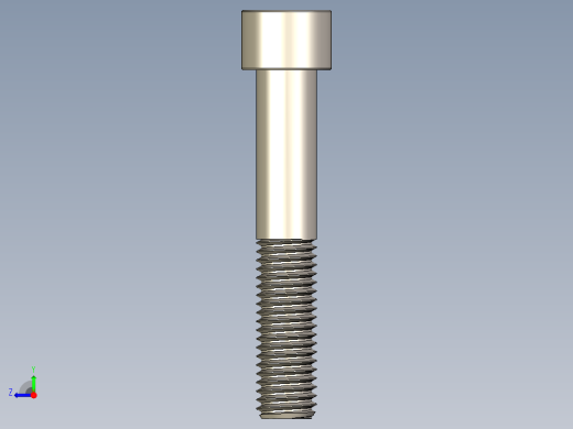 Screw_DIN_912_M12x70_A2.STEP公制内六角螺钉右视缩略图