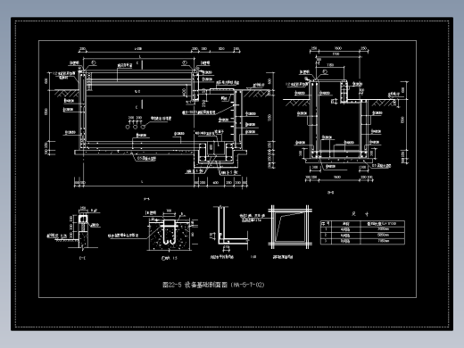 图22-5设备基础剖面图（HA-5-T-02）