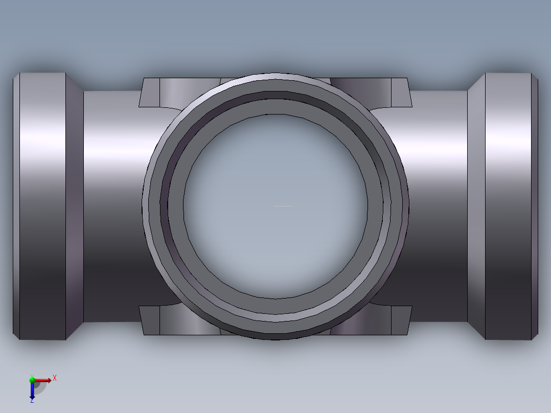 XC+XD 四通接头、XC-52俯视图