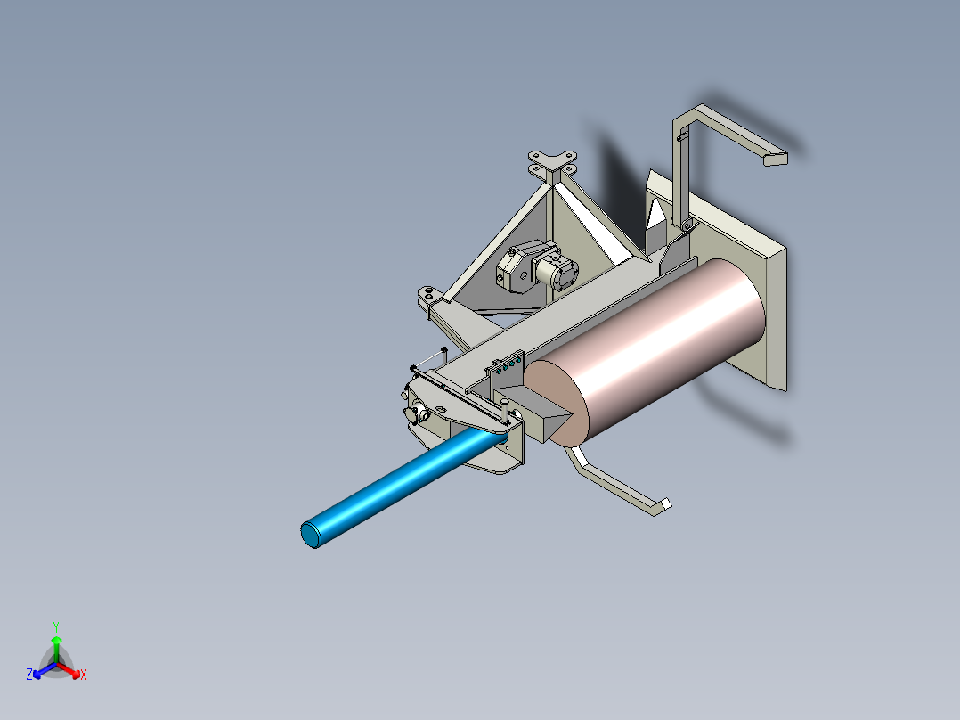 B2004523-木材劈木机 21吨正等轴测图
