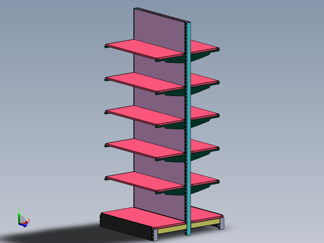 3 英尺 X 7 英尺中心架 v1