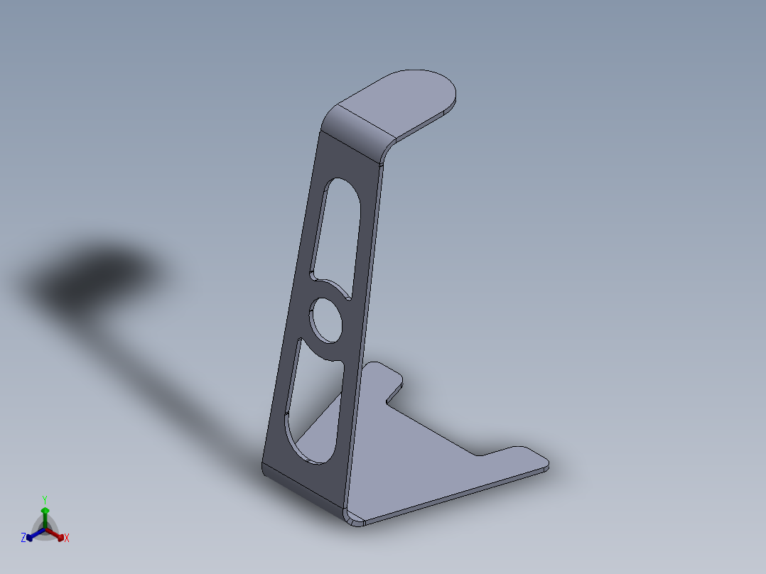 耳机支架金属板11正等轴测图