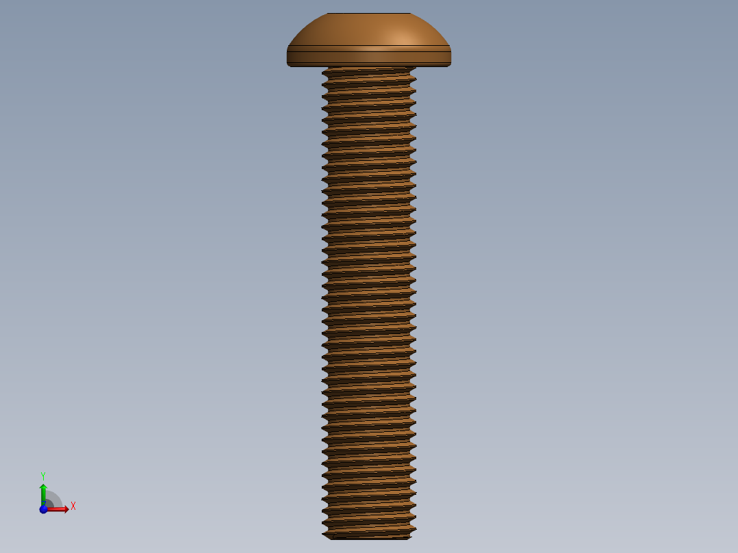 钮扣头螺栓m8x40 11前视图