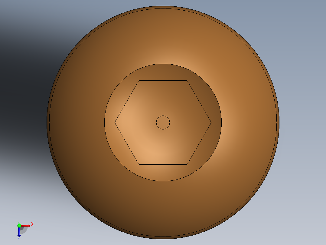 钮扣头螺栓m8x40 11俯视图