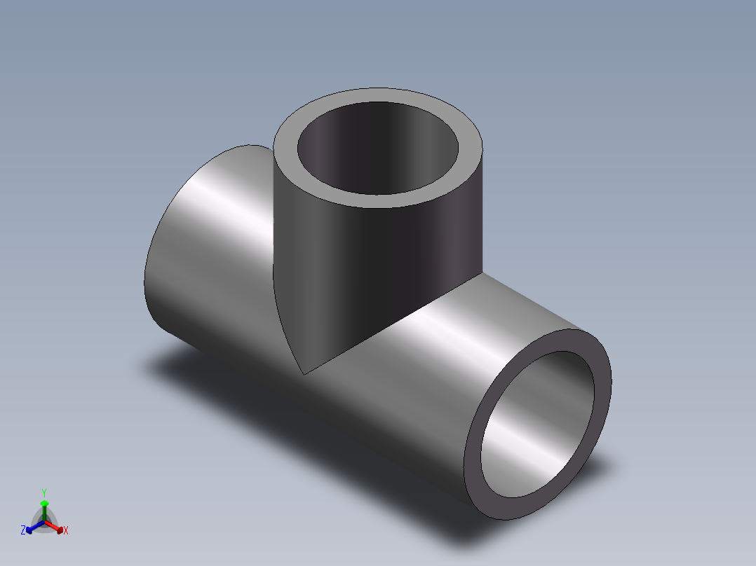 三通(Tee)正等轴测图