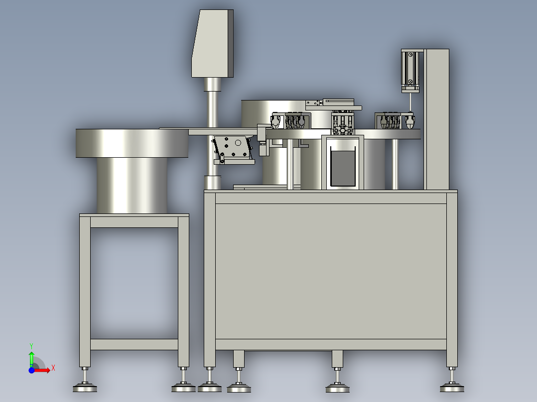 汽车塑料配件加工用装配打螺丝装置前视图