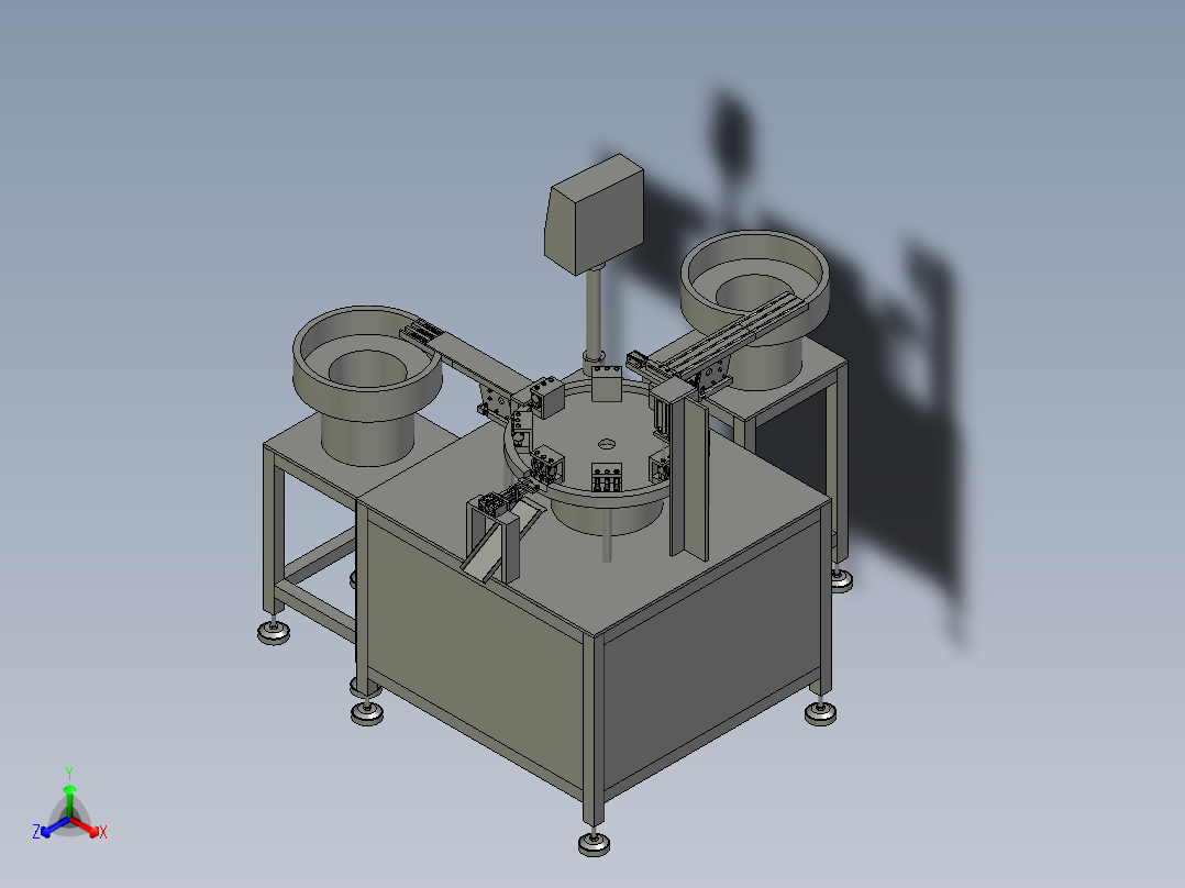 汽车塑料配件加工用装配打螺丝装置正等轴测图