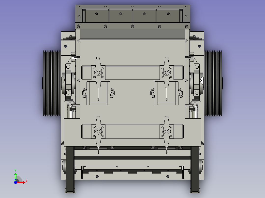 复摆颚式破碎机前视图