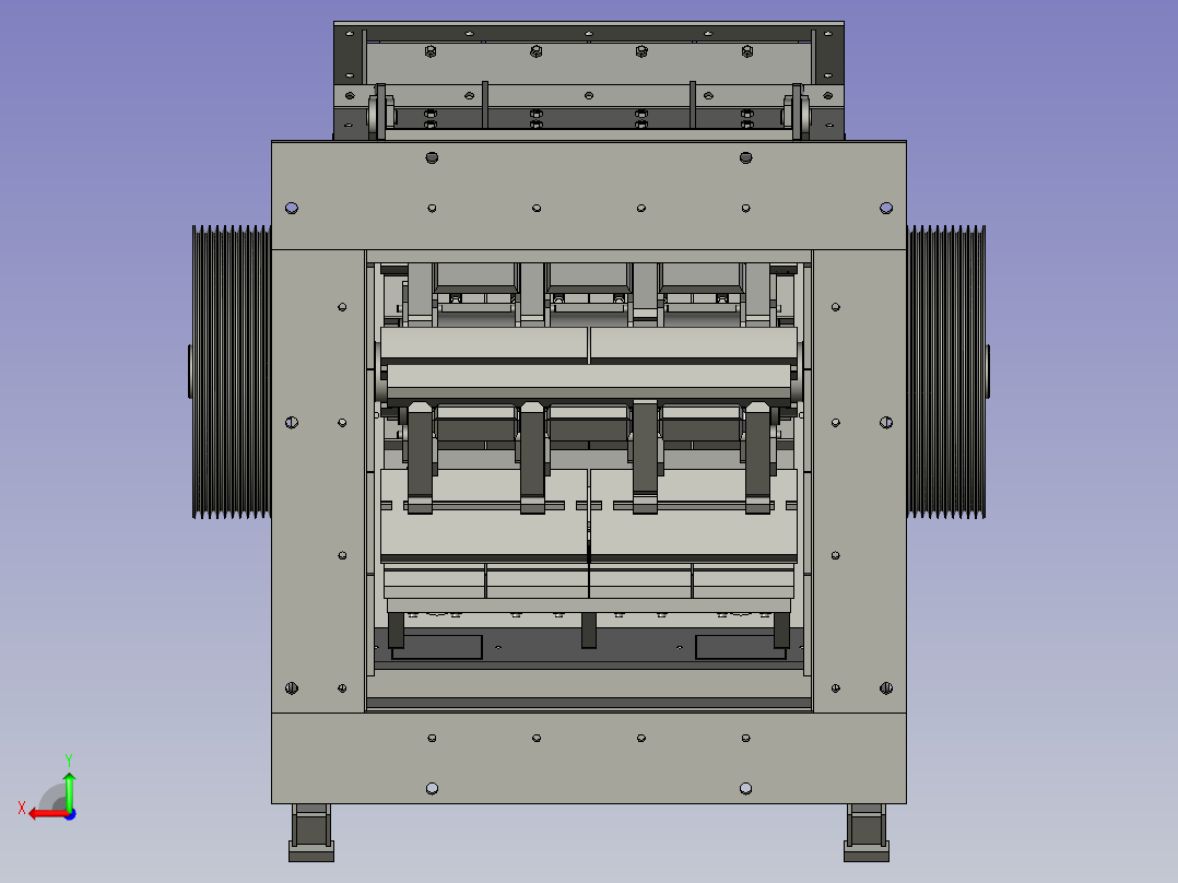 复摆颚式破碎机后视图