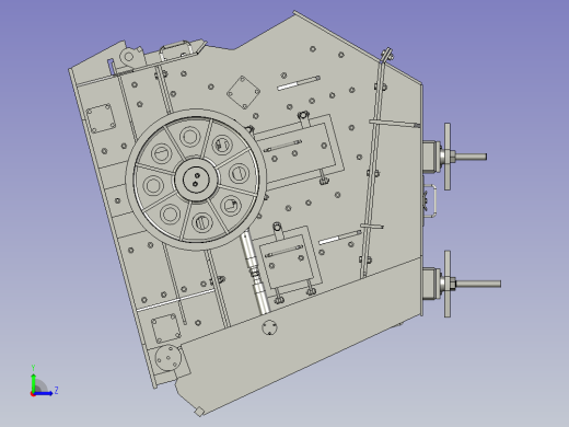 复摆颚式破碎机左视缩略图