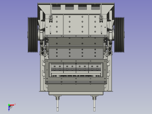 复摆颚式破碎机俯视缩略图
