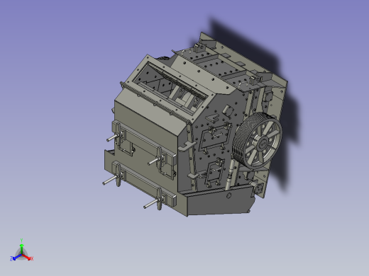 复摆颚式破碎机正等轴测缩略图