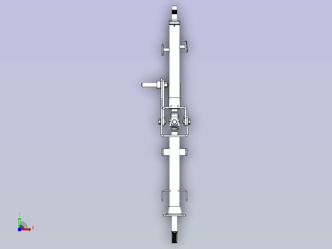 一种农机用转向柱前视图