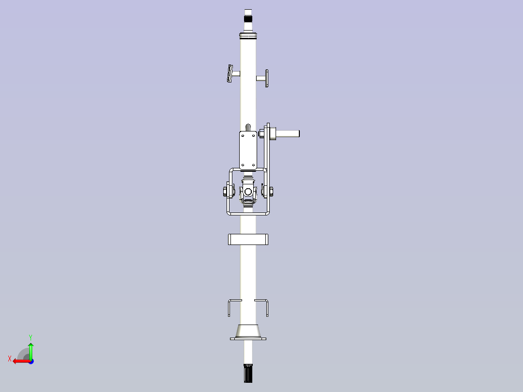 一种农机用转向柱后视图
