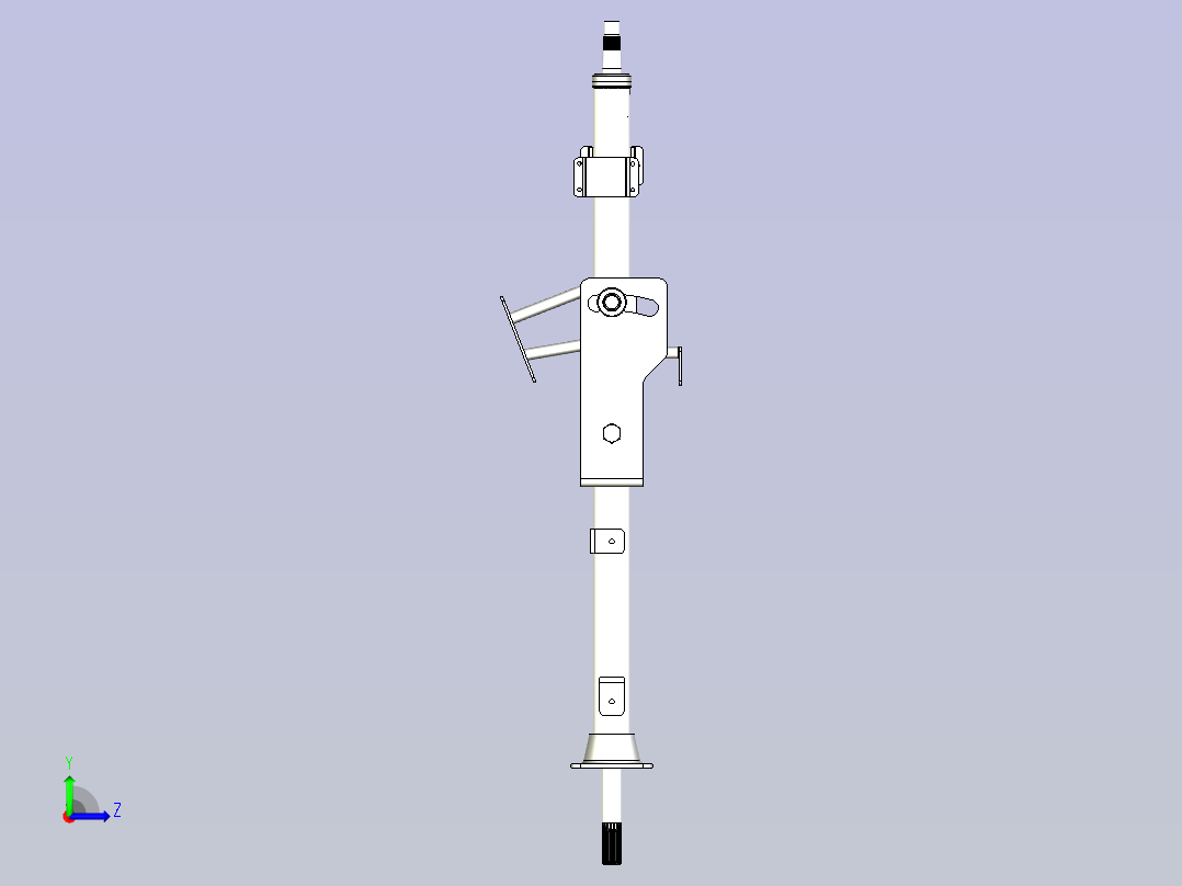 一种农机用转向柱左视图