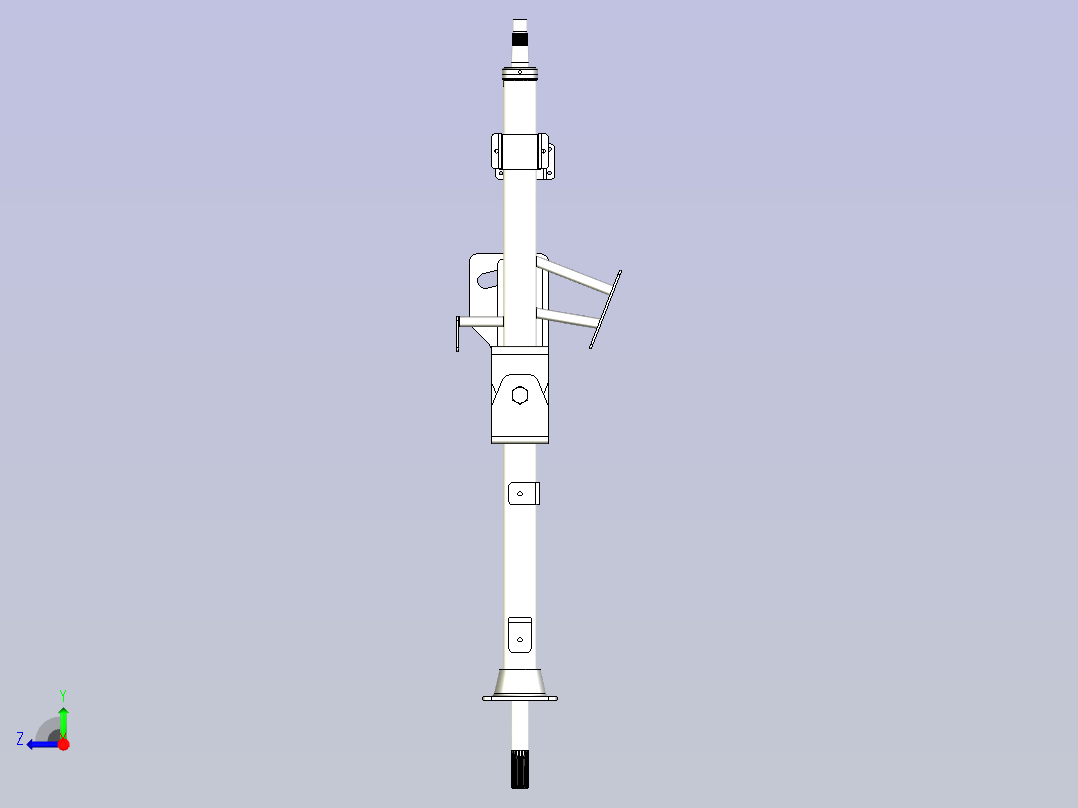 一种农机用转向柱右视图