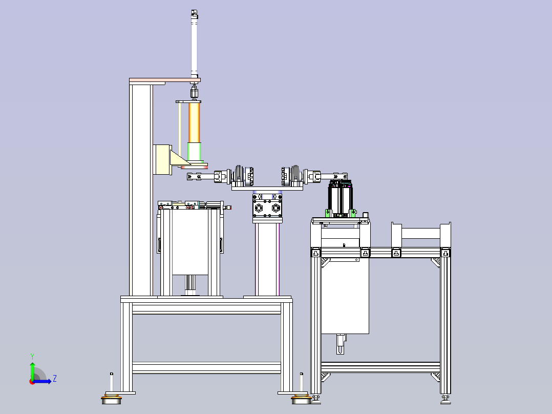 过滤器头部压装机3D图纸左视图