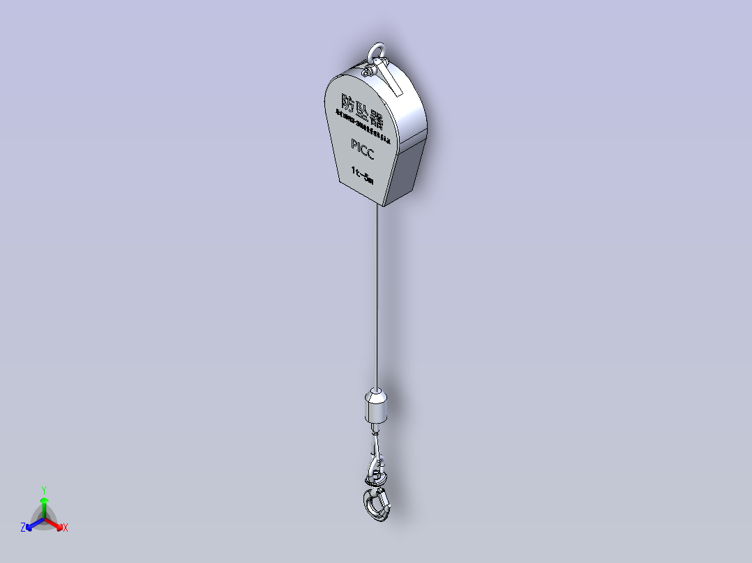 工业用防坠器1t-5m(重型).STEP主视图