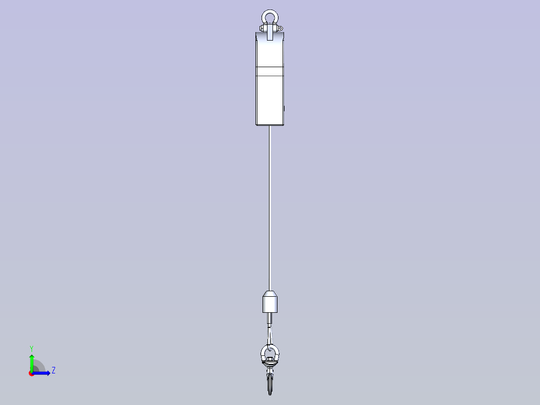 工业用防坠器1t-5m(重型).STEP左视图