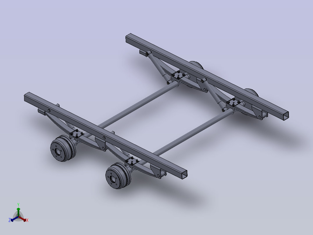 Tikitreiler拖车正等轴测图