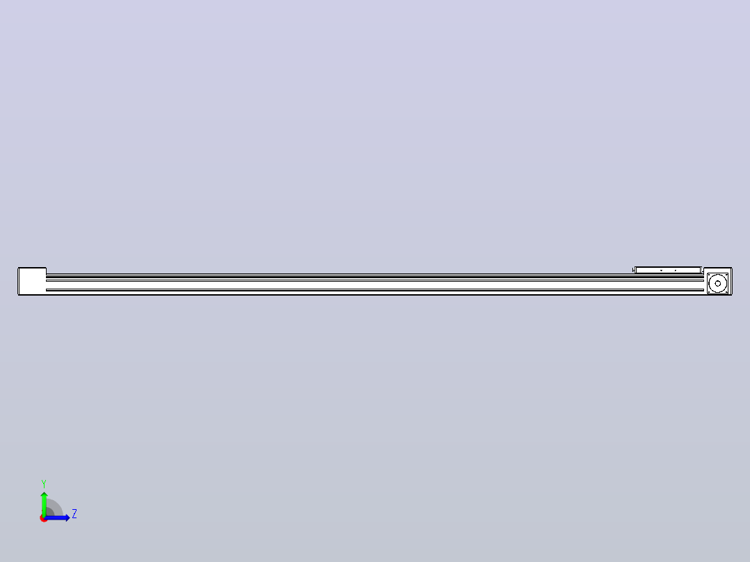 带式直线轴半闭式TPA-ONB-60-140-L1650-DL-J60-N3左视图