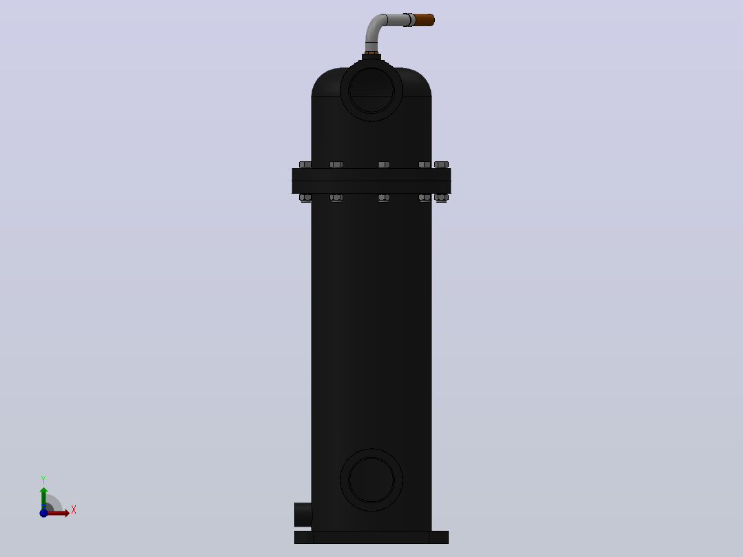 ET005PT-DG桶式钛管换热器前视图
