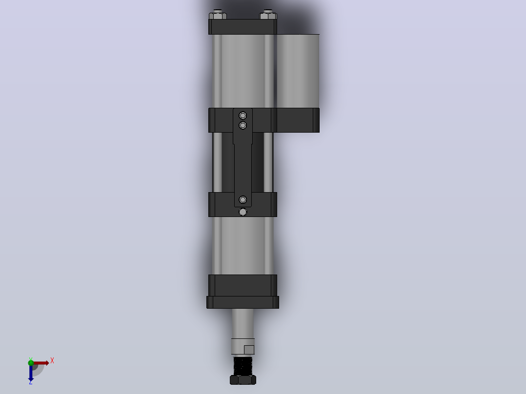 MPTF-5T系列快速型[MPTF-80-50-5-5T-M1-S1-0°]气压增压缸俯视图