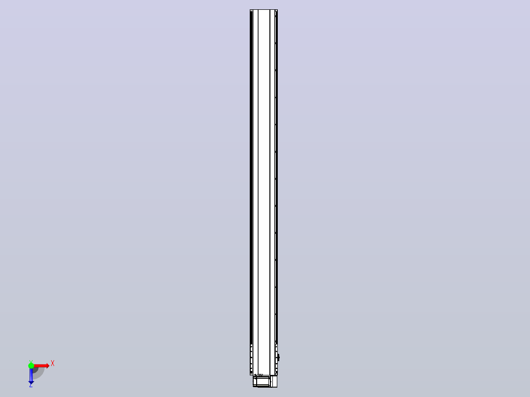 皮带直线轴半封闭可选导轨TPA-HNB-202D-140-L2350-RU-C-P75-N3俯视图