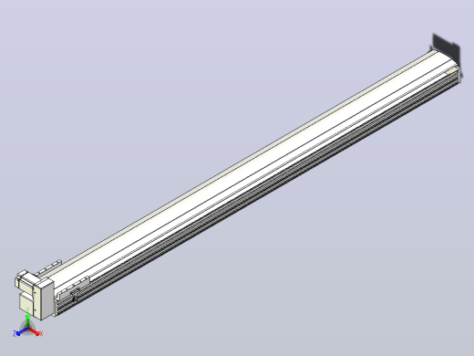 皮带直线轴半封闭可选导轨TPA-HNB-202D-140-L2350-RU-C-P75-N3正等轴测缩略图