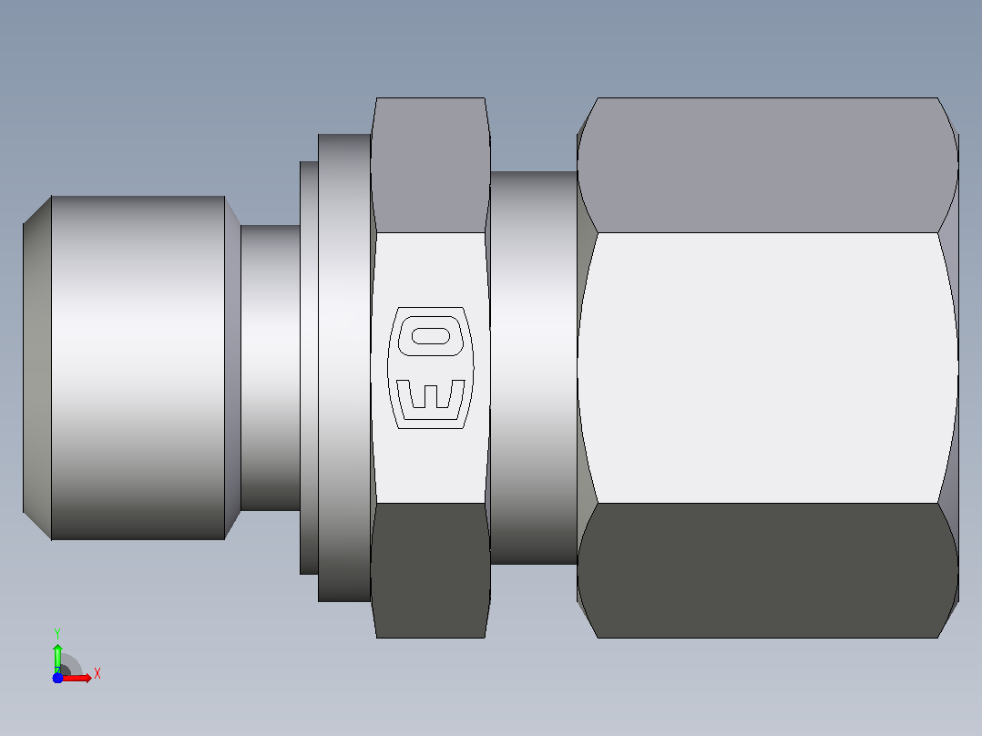 公螺柱连接器GE10ZLMED71前视图