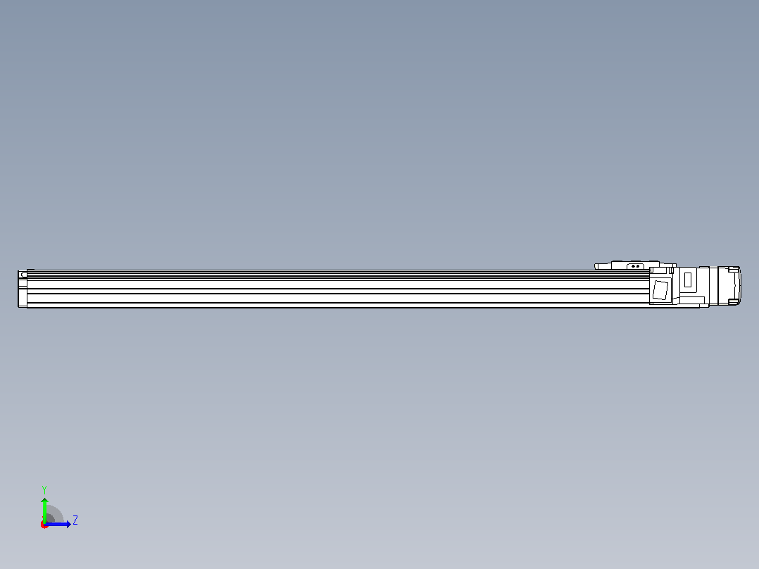滚珠丝杠直线轴内置导轨TPA-GCR-40-1210C-L600-MR-M10-N3左视图