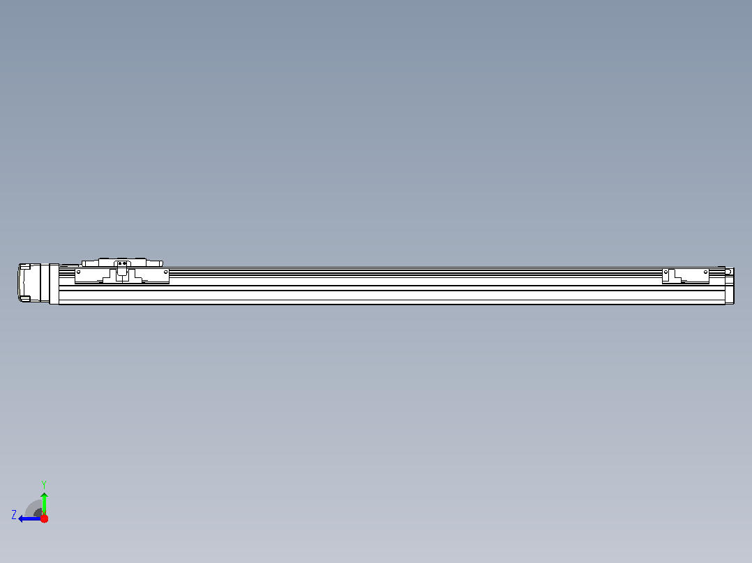 滚珠丝杠直线轴内置导轨TPA-GCR-40-1210C-L600-MR-M10-N3右视图
