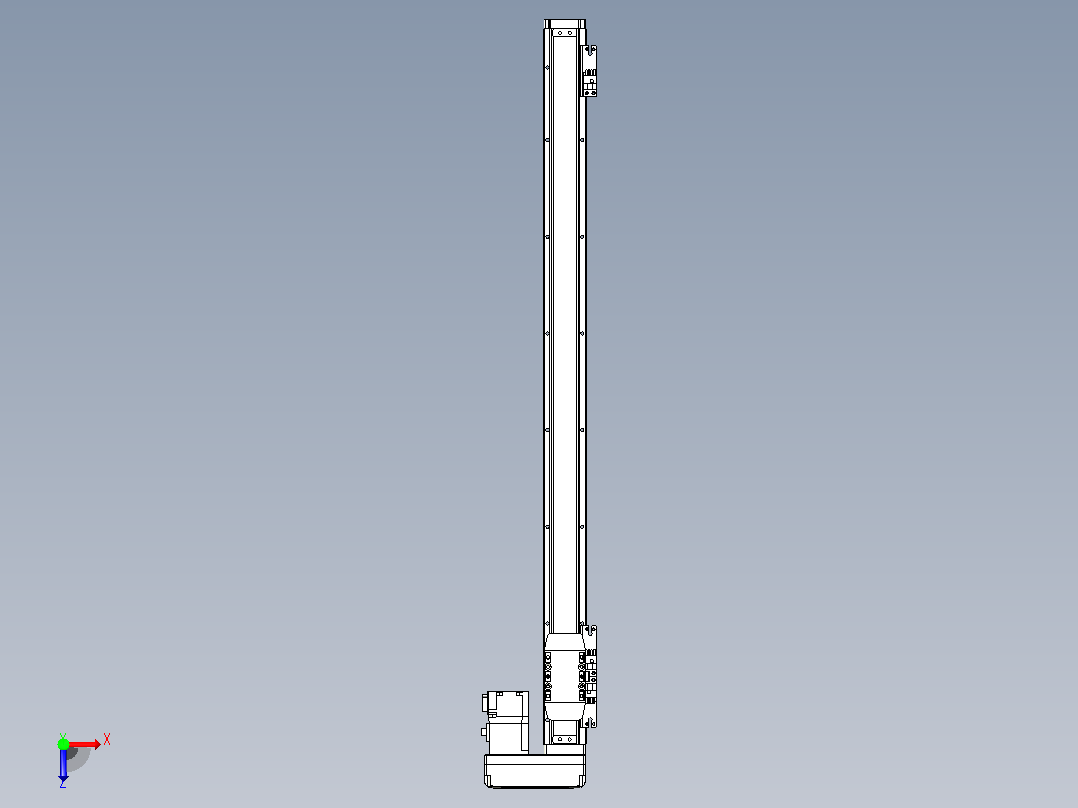 滚珠丝杠直线轴内置导轨TPA-GCR-40-1210C-L600-MR-M10-N3俯视图